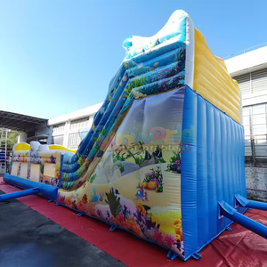 Toboggan gonflable pour fêtes en plein air, combo glissade et trampoline gonflable Sea World, parcours d'obstacles gonflable - Product Image 5