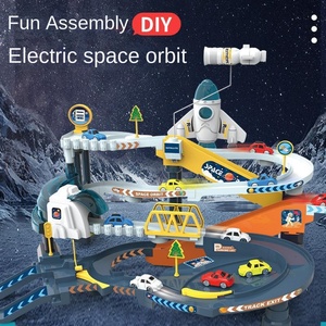 Jouet de voiture de parking électrique en plastique Dinosaure Panshan, aventure spatiale, parking, rail de voiture pour garçons - Product Image 2