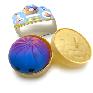 Colorful Gradient Steamed Bun Soft Squeeze Stress Dumplings with Powder Filling for Table Anxiety Relief Office Decor - Product Image 6