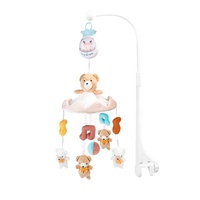 Bao Han Jouets musicaux électriques télécommandés pour bébé, mobile de lit d'appoint amusant avec ours et lapin, pour enfants