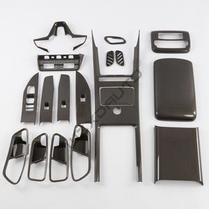 WZXD 2025 Garnitures intérieures en carbone pour console, couvercles de rangement et ensembles de garnitures de commutateurs de lève-vitres pour HAN L - Product Image 2