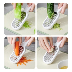 Food Grade <b>Hand</b> Cheese Grater <b>Set</b> with Clean Brush Lemon Grater Stainless Steel Grater for Kitchen - Product Image 6