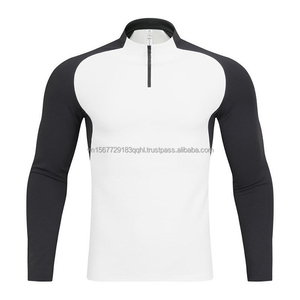Camiseta Deportiva Transpirable con Estampado y Media Cremallera, Manga Larga, Unisex, Estilo Otoño Invierno, Ropa Casual Versátil para Correr y Hacer Ejercicio - Product Image 2
