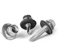 Vis autotaraudeuses hexagonales ST4.2*22 avec rondelle en caoutchouc DIN7504K, finition zinc, personnalisables en gros pour toiture