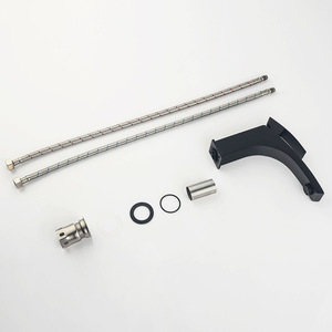 Black 304 Stainless Steel Single Hole Basin Faucet Minimalist <b>Deck</b> Mounted With Single Handle - Product Image 2