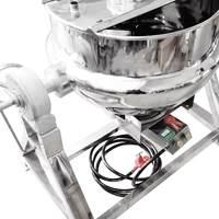 Chaudière industrielle en acier inoxydable HUNDOM pour la cuisson de confitures, mélangeur de bouilloire de cuisson, fabricant de soupe industrielle au gaz