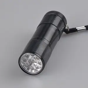 9 Led resina UV lámpara de curado luz 9 LED 395nm UV de luz negra linternas de herramientas de joyería