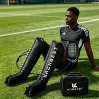 Bottes de compression séquentielle sans fil pour la circulation améliorée, masseur de jambe entière pour la récupération sportive des athlètes, pompe DVT, thérapie par compression d'air, 6 niveaux