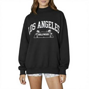 Professional ODM Service Custom Logo Embroidered Fleece Long Sleeve Women's Sweatshirt High Quality Casual Plain Design for - Product Image 1