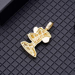 Collier avec pendentif en diamant zircon 5A Hip Hop Iced Out en argent 925 plaqué or et rhodium Metaverse <span class=keywords><strong>NFT</strong></span> Monkey <span class=keywords><strong>Ape</strong></span> Style - Product Image 4