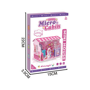 Meilleures ventes : Puzzles 3D éducatifs personnalisés à assembler soi-même, thème mini-magasins de maquillage et maisons de poupées, avec lumières LED - Product Image 4