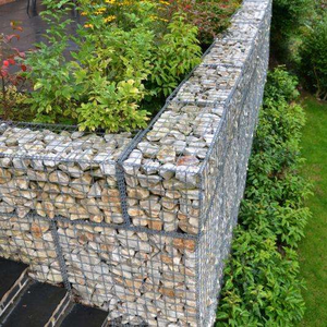 Welded Gabion Box Retaining Walls Galvanized <b>Mesh</b> Gabion Basket Stone <b>Wire</b> Cage <b>Garden</b> Fence Black PVC Coated Square - Product Image 4
