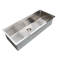 Évier de cuisine en acier inoxydable à cuve unique sous plan, haute performance, design pratique, système de drainage rapide pour la maison