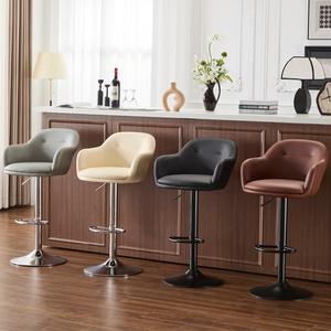 Chaise de luxe à dossier large en cuir souple avec base en métal au design moderne pour table de poker de casino et salle de jeux d'argent - Product Image 3