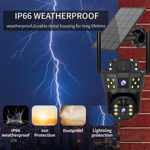 Outdoor 4G E <span class=keywords><strong>3</strong></span>+3MP Doppellinsen Schwenk-Neige-Rotations-Solarbatterie PTZ-Kamera - Product Image 5