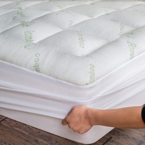 Pelindung Kasur Berbahan Kain Serat Bambu Hypoallergenic Ukuran Twin Queen untuk Perlindungan Tempat Tidur Rumah Sakit - Product Image 1