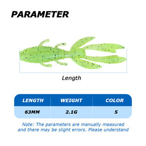 Tolure Custom 2.1g 63mm esca morbida per gamberetti 20 pz/set con esca morbida bionica con pesce e sale Cebo De Pesca - Product Image 2