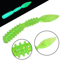 Leurres de pêche sur glace Spinpoler 47mm Ajing Worm Rock Fish Bait Soft TPR Flottant Lumineux Mini Swimbait pour Maquereau Cheval et Pêche en Rivière