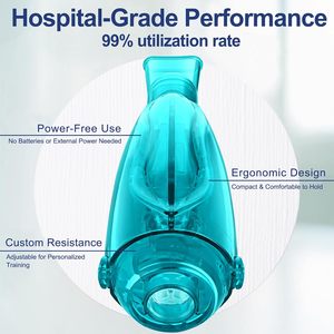Atem gerät Flatter ventil Lungen übungs werkzeug mit einstellbarem Widerstand für Schleim freiheit und Atem training - Product Image 4