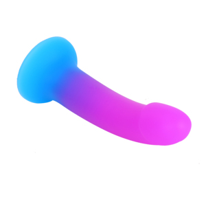 Violett-blaue Silikon-Soft-Jelly Transparente Farbverlauf-Dildos - Product Image 3