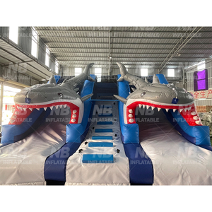 Commercial <b>Inflatable</b> Bouncer Slide Wet and Dry Water With Shark Double <b>Inflatable</b> Water Slide <b>Inflatable</b> Jungle Obstacle Course - Product Image 6