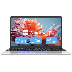 Premium 15,6 "Laptop Intel N95 2,0 GHz Seguridad <span class=keywords><strong>de</strong></span> huellas dactilares Windows 11 Wi-Fi AC 1920x1080 Pantalla IPS Nuevo SSD CN para juegos - Product Image 1