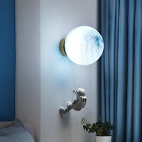 Lampe murale LED astronaute créative et personnalisée, style nordique minimaliste, tension universelle, pour chambre à coucher, chevet, hommes, femmes, chambre de bébé