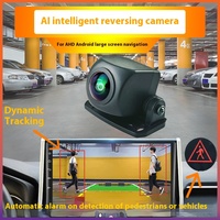 Caméra de recul AHD intelligente à vision nocturne HD avec surveillance IA grand angle 180 degrés et avertissement sonore et lumineux par radar