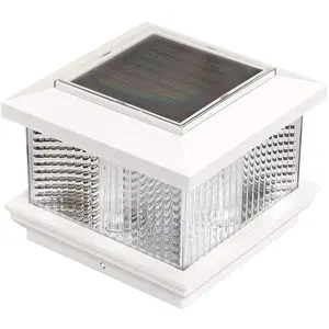 Fentech-luz solar para poste de valla, 4x4 pulgadas o 5x5 pulgadas