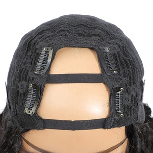 Peluca en forma de U con mecanismo completo, cabello Remy monofilamento, afro rizado <span class=keywords><strong>corto</strong></span>, rubio <span class=keywords><strong>claro</strong></span>, marrón <span class=keywords><strong>claro</strong></span>, marrón rojizo oscuro, HD - Product Image 5