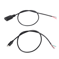 Câble USB Type-C 1m mâle-femelle à extrémité ouverte, nickelé, PVC nu, conducteur en cuivre pur 24/28AWG 2-4 conducteurs, pour téléphone portable rapide