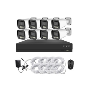 Sistema de <span class=keywords><strong>Seguridad</strong></span> de <span class=keywords><strong>Circuito</strong></span> <span class=keywords><strong>Cerrado</strong></span> de Televisión (CCTV) PoE para Exteriores, 8MP 4K, NVR de 8 Canales, Cámara IP con Detección de Movimiento y Visión Nocturna a Todo Color - Product Image 1