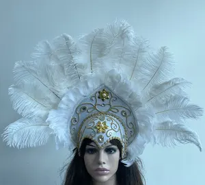 Danse du ventre spectacle coiffure plume chapeaux Festival vacances carnaval fête <span class=keywords><strong>mode</strong></span> Halloween fête décoration - Product Image 6