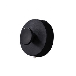 Modern ABS <strong>Bathroom</strong> <strong>Accessories</strong> Round Shape Robe Hook Matte Black <strong>Suction</strong> Cup Hook Eco-Friendly Easy Clean - Product Image 1