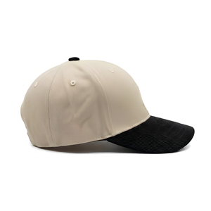 Gorra de Béisbol Beige de 6 Paneles con Visera Negra, Ajustada, Unisex, Informal, de Color Sólido, para las Cuatro Estaciones - Product Image 1