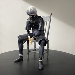 Figurine de manga de dessin animé de 17 cm, statue assise sur une chaise, <span class=keywords><strong>Tokyo</strong></span> <span class=keywords><strong>Ghoul</strong></span> Figura, figurine d'anime en PVC, jouets cadeaux - Product Image 3