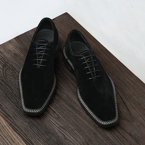 Zapatos formales de cuero para negocios, nuevo estilo, cuero genuino, gamuza, cuero suave británico, sencillos y casuales, antideslizantes - Product Image 4