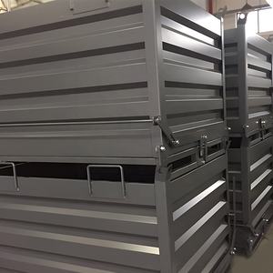 Cubo de basura de hierro para Taller, autodescarga, Fondo de descarga, camión de basura de escoria, caja de contenedores de chips, tolva de descarga de alta resistencia - Product Image 2