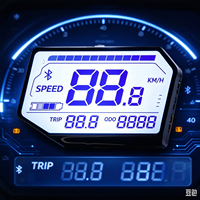 Module LCD gris STN personnalisable à transmittance positive, affichage MONO, biseauté polygonal pour écran de scooter électrique