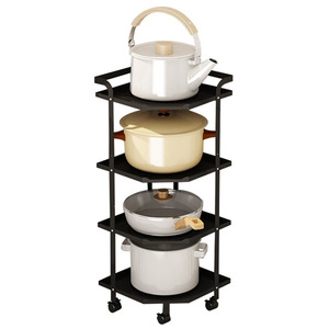 Estante organizador de encimera de Metal multiusos, soporte de almacenamiento de esquina para cocina, baño, tocador, armario de especias/cosméticos - Product Image 2