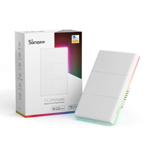SONOFF T5 120 3C Wi-Fi Interruptor de pared inteligente Acceso al panel táctil Interruptor de luz inteligente Hogar inteligente a través de eWeLink Funciona con Alexa <span class=keywords><strong>Google</strong></span> <span class=keywords><strong>Hom</strong></span> - Product Image 1