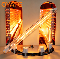Lampe chauffante infrarouge halogène à tube de quartz personnalisée OEM 415 V 2000 W 950 mm pour machine de soufflage de bouteilles en PET