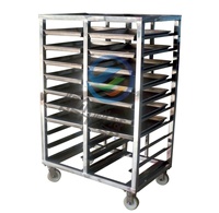 Chariot à fumée pour viande en acier inoxydable 304, chariot à fumée pour saucisses, chariot à fumée à vendre