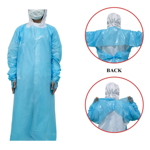 Prix bon marché jetable robe en plastique CPE avec manchon boucle de pouce manchette 35g/40g/45g - Product Image 3