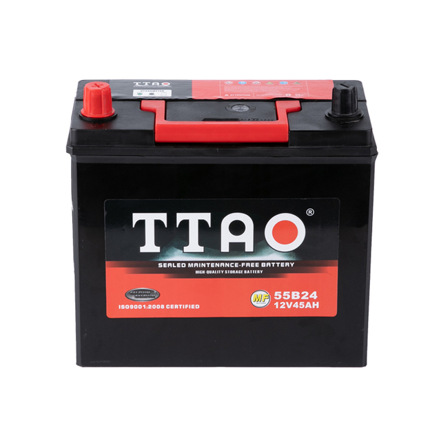 Best Black Handle JIS 55B24 12volta 45AH 50AH N40 N55 NS60 MF Automotive Car Battery Storage Batteries