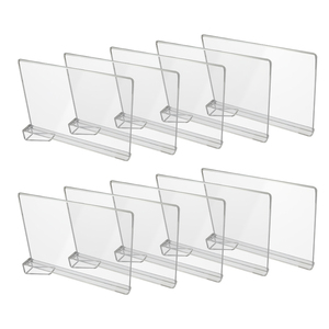 10-pcs Acrylic trong suốt Kệ Brochure chủ móc tủ quần áo kệ và tủ quần áo separator cho gỗ nhựa ngăn tủ - Product Image 4