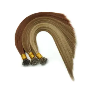 Soffici e naturali confortevoli di vendita calda di alta qualità Nano anello estensioni dei capelli cuticola vergine dei capelli con il vero prezzo di fabbrica