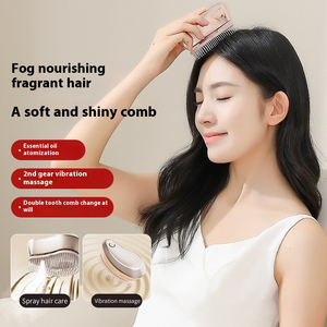 最新電動ヘアケアブラシ：頭皮マッサージ、振動、微粒子ヘアオイルミスト機能付き - Product Image 5