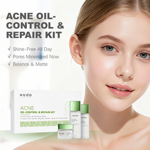 HUAO Kit de cuidado del acné con extracto de té verde para uso diario, juego de <span class=keywords><strong>control</strong></span> de aceite y reparación de la piel con hamamelis como ingrediente principal - Product Image 3