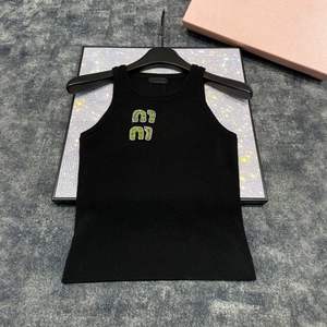 Top <span class=keywords><strong>Canotta</strong></span> <span class=keywords><strong>Donna</strong></span> a Costine Senza Maniche con Ricamo Lettere in Strass, Ideale per Vacanze Estive Casual - Articolo Caldo del Momento - Product Image 3